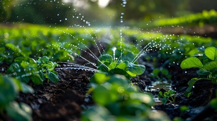 Poster - advanced ai powered irrigation system for sustainable agriculture optimizing water distribution and 