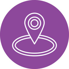 Poster - Location line circle icon