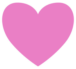 Wall Mural - Pink love icon isolated on white background.