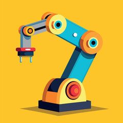 Aufkleber - robotic red arm for any manufacturing or industry task. Mechatronic tools for intricate operations.
