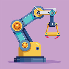 Aufkleber - robotic red arm for any manufacturing or industry task. Mechatronic tools for intricate operations.
