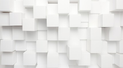 Poster - Abstract White Cube Background