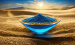 © Rena - blue and gold flying sand gracefully combine, hi-res image background