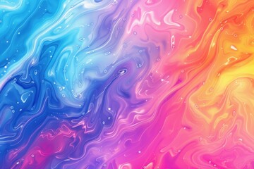 Poster - Seamless background with swirling patterns in a vibrant gradient of colors