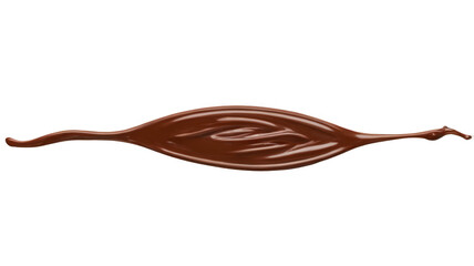 Poster - Chocolate liquid smear or stain isolated on tranparent png, pasted of chocolate cream spread.