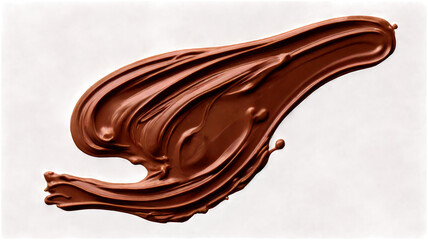 Aufkleber - Chocolate liquid smear or stain isolated on tranparent png, pasted of chocolate cream spread.
