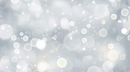 Wall Mural - Silver and White Bokeh Background
