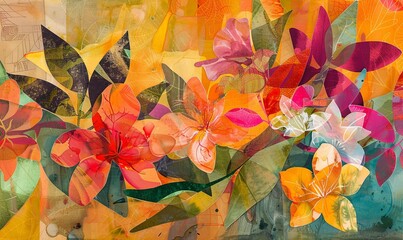 Wall Mural - Summer Bouquet: A lively abstract art