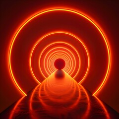 Poster - Vibrant Neon Spiral Backdrop for Futuristic Product Displays and Promotions