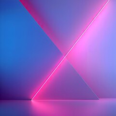 Poster - Vibrant Neon Pink and Blue Triangle Abstract Background for Product Display