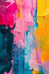 Wall Mural - Abstract painting with colorful paints.