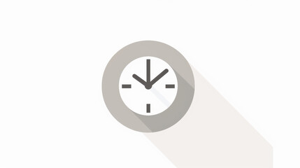 This icon shows a clock. It's a white clock on a white background.