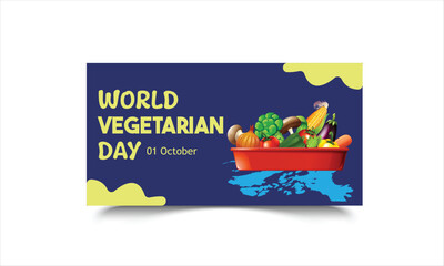 Banner design world vegetarian day