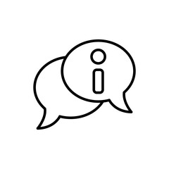 chat information outline icons, minimalist vector illustration ,simple transparent graphic element .