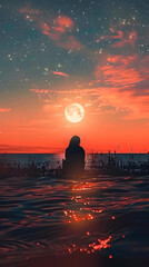 Wall Mural - sunset astronomy outdoors nature.