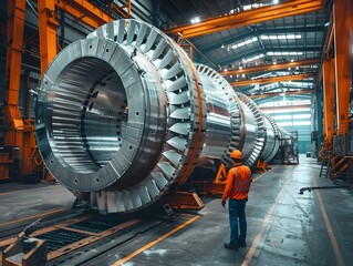 Poster - Wind Turbine Blade Assembly in Industrial Facility