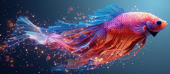 Swirling Fish with Vibrant Colors
