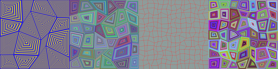 Poster - Abstract rectangle polygon background set