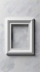 Poster - Minimalist White Frame with Clean Lines and Matte Finish on Isolated White Background