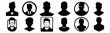 © FutureFFX - Man Avatar silhouettes set, pack of vector silhouette design, isolated background