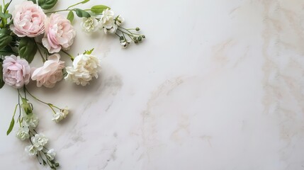 Aufkleber - A white background with a bunch of flowers on it. The background is very clean and simple