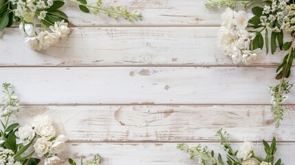 Aufkleber - A white background with flowers on it. The flowers are arranged in a way that they are not overlapping each other