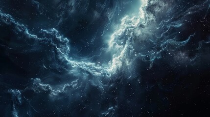 Wall Mural - panorama view universe space shot of milky way galaxy with stars. night sky background with stars, n