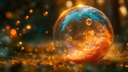Sticker - bubble of light in a sea of light.