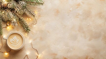 Christmas decorations mockup