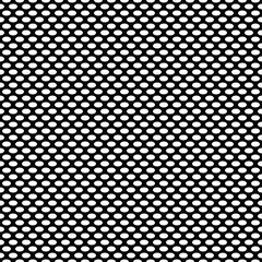 Poster - Geometric seamless ellipse pattern background design - repeating black and white vector graphic