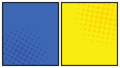 Poster - Colorful comic frame, comic book background with radial, halftone, rays and humor effects. vector illustration