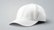 © Nice Seven - White Baseball Cap Mockup on Grey Background
