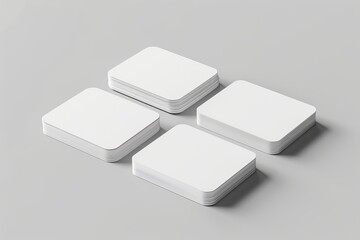 Poster - mockup design template with round corners, 90x50mm horizontal size, with round corners leaning again