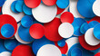 © Muhammad - Overlapping circles in patriotic colors create a stylish Memorial Day background.