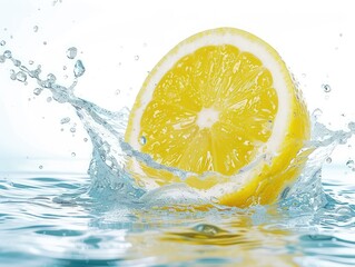 Wall Mural - lemon in water