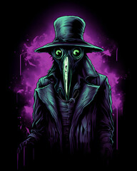 Plague doctor lurked in the shadows