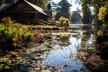 Wall Mural - Rotorua, New Zealand, the Waimanga Nature Reserve, Home Lake Home., generative IA