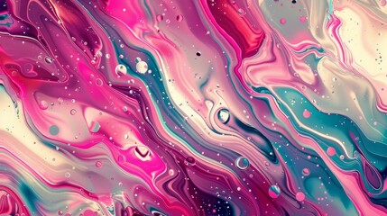Poster - Background of abstract liquids. Abstract digital art pattern.