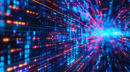 Poster - The concept of connected digital data networks and digital cyberspace