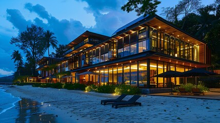 Sticker - Luxurious beachfront resort