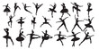 © iamhrsumon - set of silhouettes of dancers