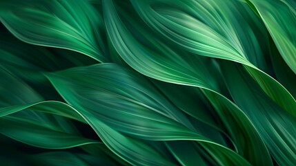 Wall Mural - Green tropical plant close-up