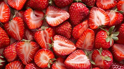 Sliced strawberries backgrounds