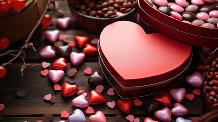 Poster - heart shaped chocolate candies