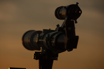 Wall Mural - Astronomical telescope for observing stars, planets, Moon and other celestial objects.