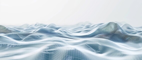 Poster - Digital abstract background. Network connection structure. Big data. Futuristic abstract wave. 3D rendering.