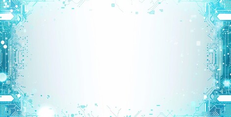 Poster - HUD with abstract blue control panel modern technology