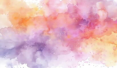 Wall Mural - This is an abstract watercolor painting of pink on white. Color splashes on the paper. The illustration is hand drawn.