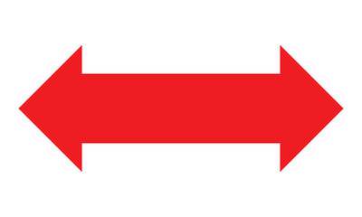 Wall Mural - double Red Long arrow vector icon.eps10