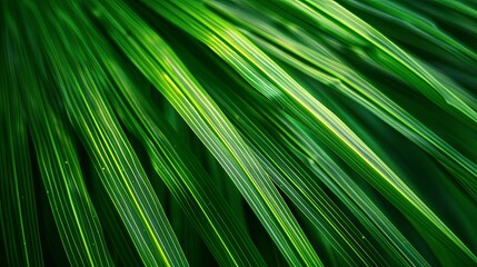 Green tropical plant close-up